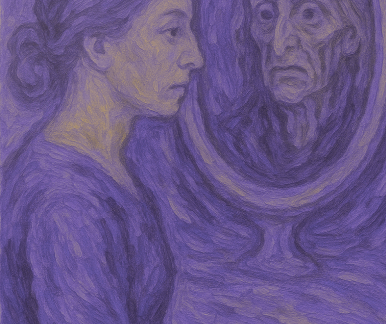 looking in the mirror